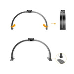 Load image into Gallery viewer, Foldable Half Moon Lamp for Nail Desk with Phone Holder for Video Creation, 3 Light Modes