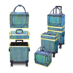 Load image into Gallery viewer, Malachite Green Makeup Vanity Trolley with Locks and wheels