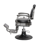 Load image into Gallery viewer, Vintage Style Barber Chair With Metal Gunsmoke Grey Accent