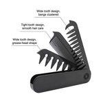 Load image into Gallery viewer, 3-in-1 Folding Pocket Comb | Fine & Wide Tooth Hair, Beard & Mustache Comb