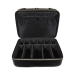 Load image into Gallery viewer, Premium Black Double-Layer PU Leather Travel Makeup Bag & Cosmetic Organizer