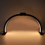 Load image into Gallery viewer, Foldable Half Moon Lamp for Nail Desk with Phone Holder for Video Creation, 3 Light Modes