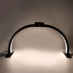 Load image into Gallery viewer, Foldable Half Moon Lamp for Nail Desk with Phone Holder for Video Creation, 3 Light Modes