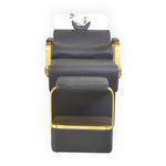 Load image into Gallery viewer, Shampoo Unit White & Gold Foot Rest
