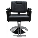 Load image into Gallery viewer, Makeup & Styling Chair with Wooden Armrest Hydraulic & Back Recline