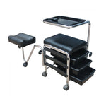 Load image into Gallery viewer, Manicure & Pedicure Stool with Trays & Adjustable Footrest