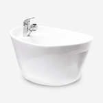 Load image into Gallery viewer, ECO Ceramic Pedicure Foot Basin White | Oval Spa Sink