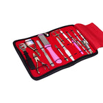 Load image into Gallery viewer, Professional Manicure Pedicure Grooming Kit Stainless Steel Tools 15 Pcs