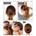 Load image into Gallery viewer, Donut Hair Bun Maker Hair Accessories for Styling and Updo for Ballet with Synthetic Fiber Small (Brown)