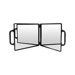 Load image into Gallery viewer, Salon and Barber Folding Double Mirror for Maximum Viewing of Size 29×22cm Each Mirror BLACK