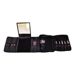 Load image into Gallery viewer, Makeup Tools Bag Portable Station with Mirror Makeup Brush Handbag Travel Kit Organizer (Black)