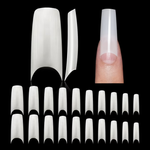 Load image into Gallery viewer, Soft Gel Tips Square C-Curve White – 500pcs | Professional Nail Extension Tips for Salon & Home