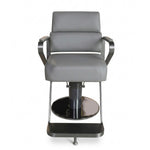 Load image into Gallery viewer, Grey Premium Hydraulic Salon Styling Chair with Black Metal Armrests Salon Designers