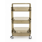 Load image into Gallery viewer, Smoky Brown Acrylic Salon Trolley with Wheels