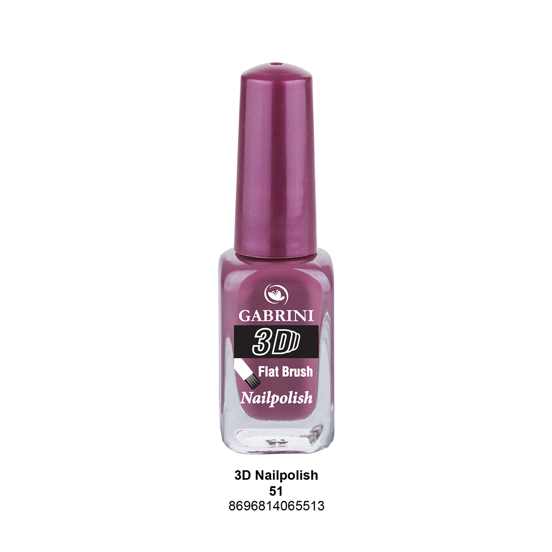 Gabrini Flat Brush 3D Nail Polish 51