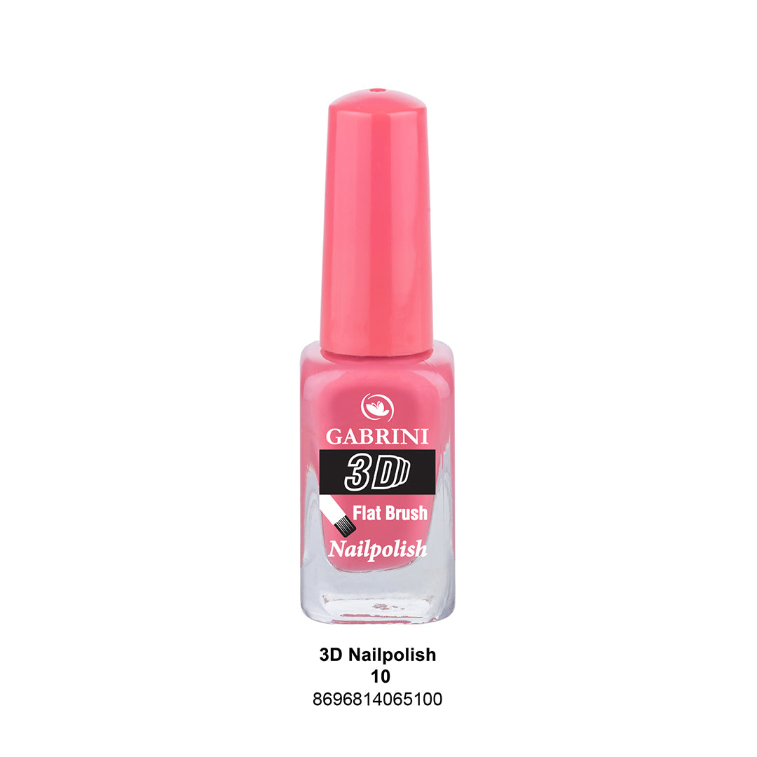 Gabrini Flat Brush 3D Nail Polish 10