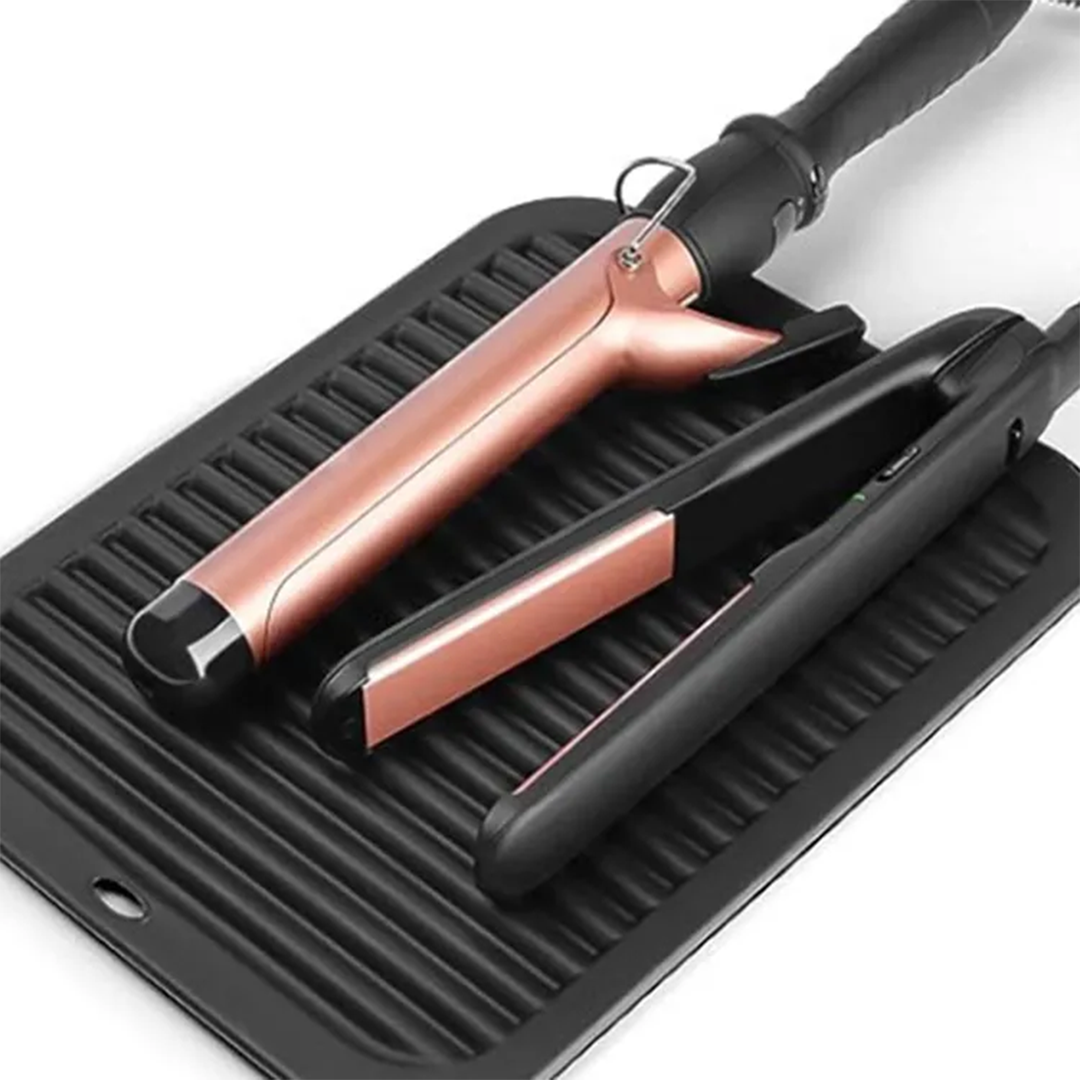 Heat Resistant Silicone Mat for Hair Tools – Professional Countertop Protector for Styling Tools
