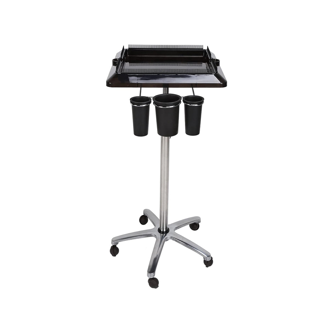 Compact Salon Tray Trolley with Tool Holders