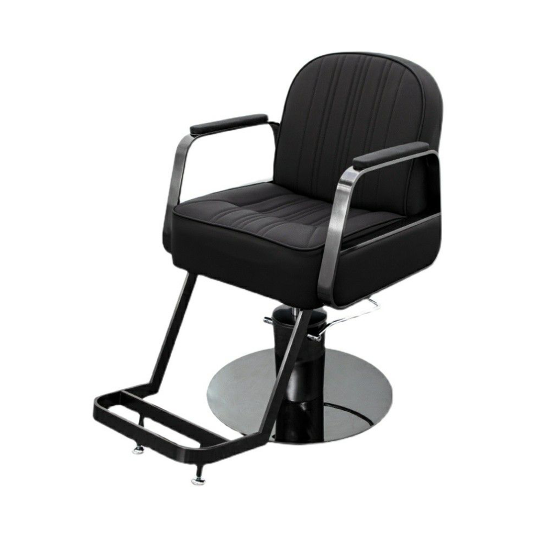 Modern Hair cutting Salon Chair with Matte Grey Polish