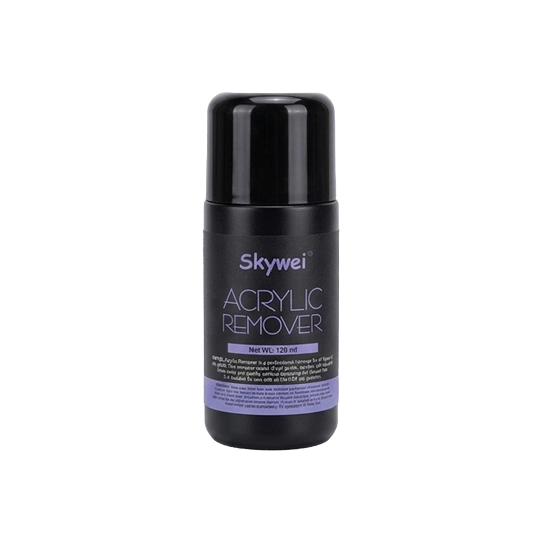 Skywei Professional Acetone Nail Acrylic Remover – Fast Soak-Off Formula for Gel & Acrylic Nails (120ml)