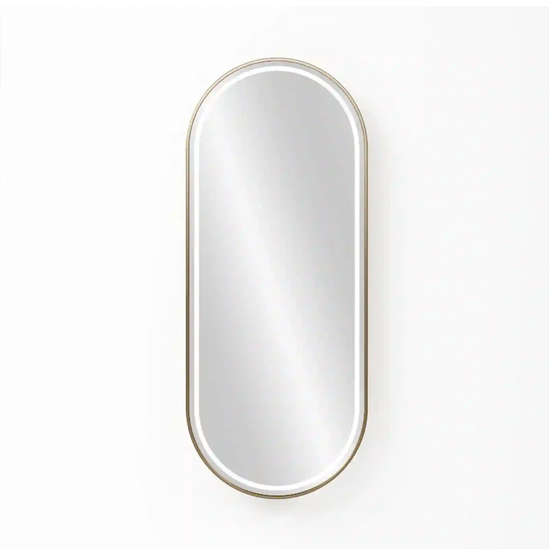 Oval LED Styling Mirror – Professional Wall-Mounted Hairdressing Mirror with Integrated Lighting