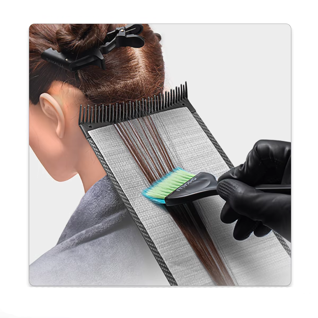 Professional Large Balayage Highlighting Board 40cm x 20cm with Built-in Weaving Comb – Carbon Fiber Glitter Finish