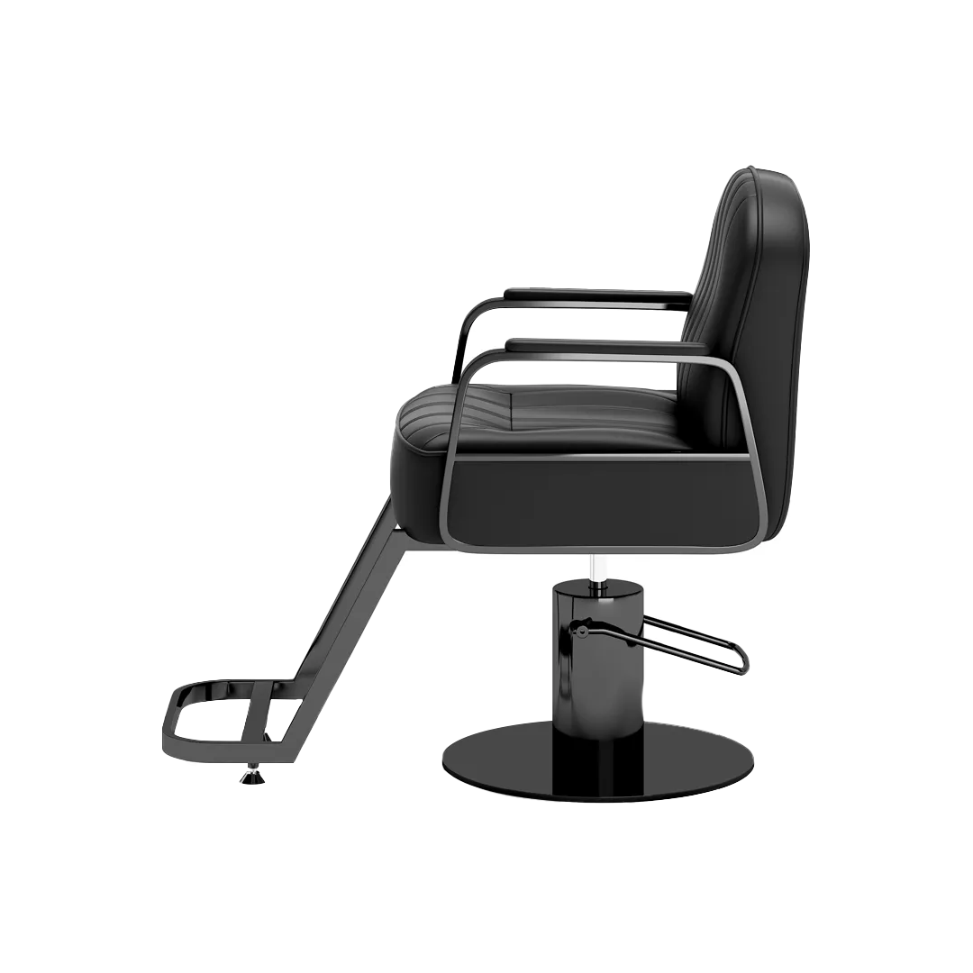 Modern Hair cutting Salon Chair with Matte Grey Polish