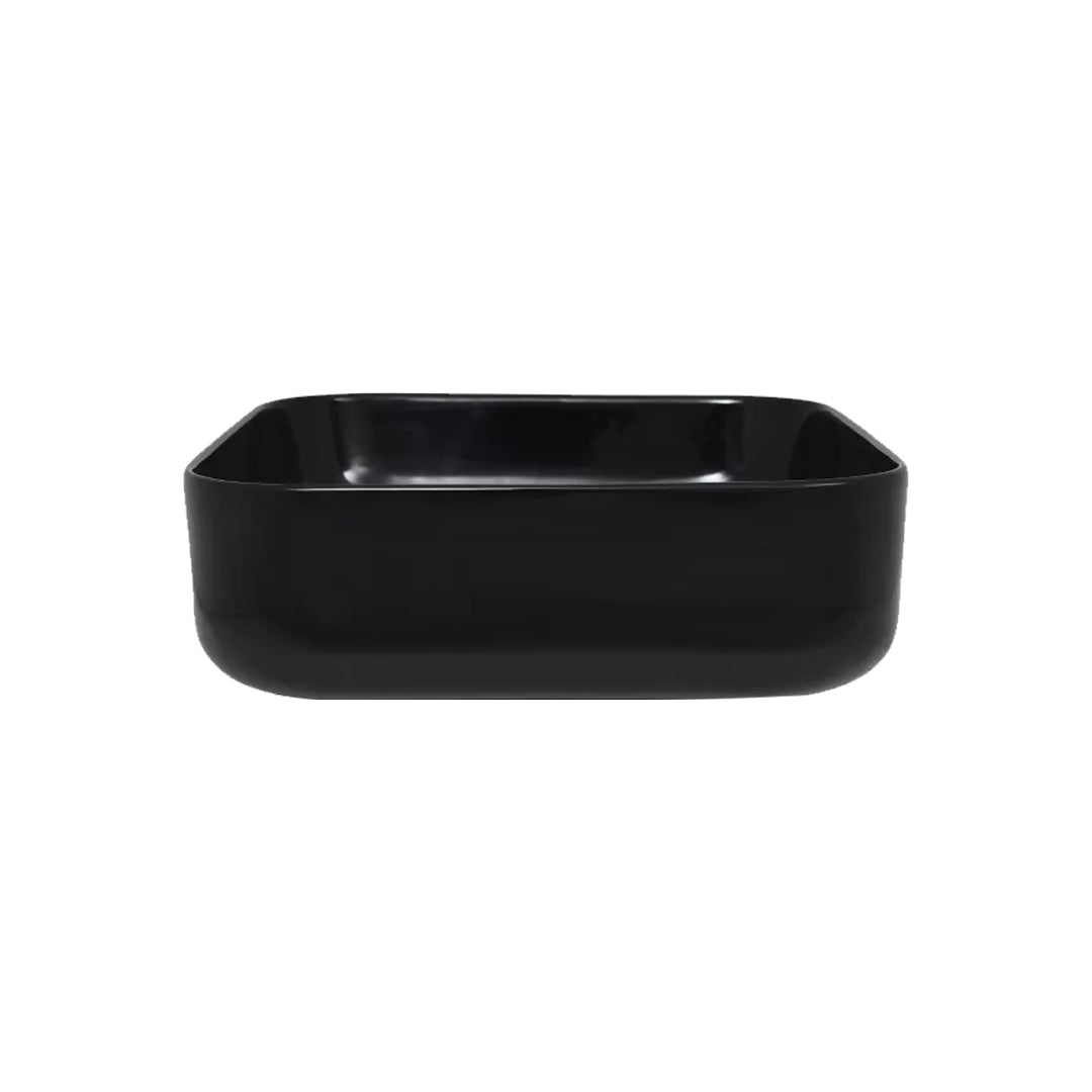 Foot Basin Shine Black Square | Ceramic Pedicure Bowl