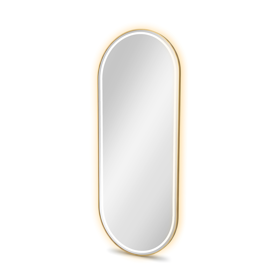 Oval LED Styling Mirror – Professional Wall-Mounted Hairdressing Mirror with Integrated Lighting