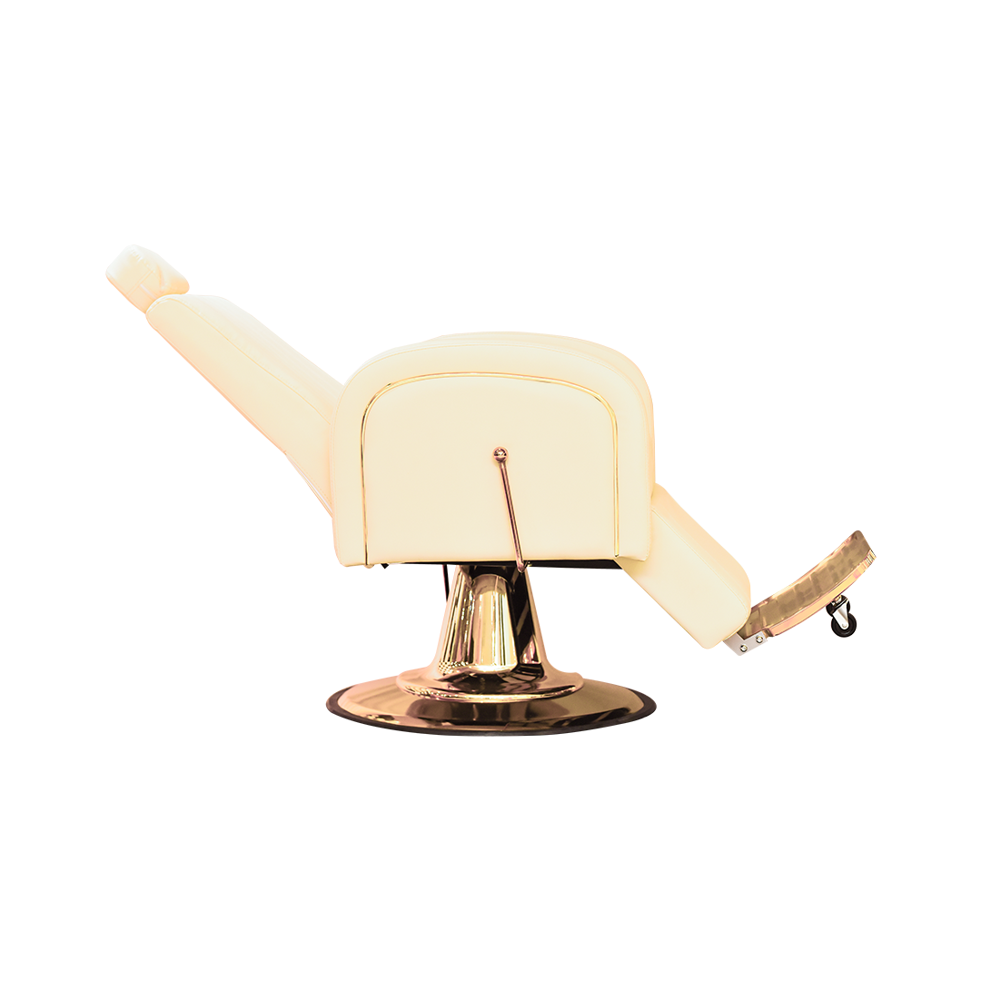 Gold & Ivory Barber/Makeup Chair