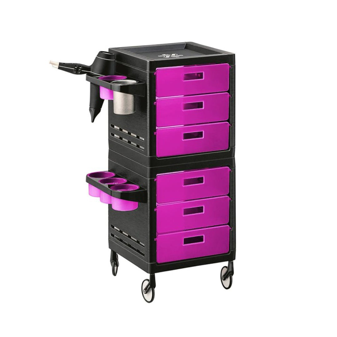 Multipurpose Rolling Cabinet Trolley - Pink