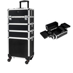 Load image into Gallery viewer, Professional 4-in-1 Rolling Makeup Trolley Case with Lock &amp; Drawers