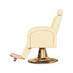 Load image into Gallery viewer, Gold &amp; Ivory Barber/Makeup Chair
