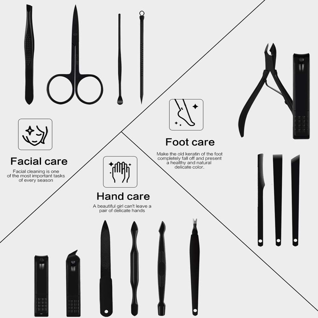Professional Grooming and Manicure/Pedicure Kit 12pcs