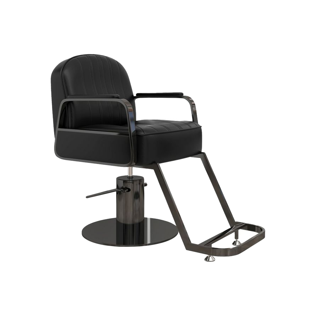 Modern Hair cutting Salon Chair with Matte Grey Polish