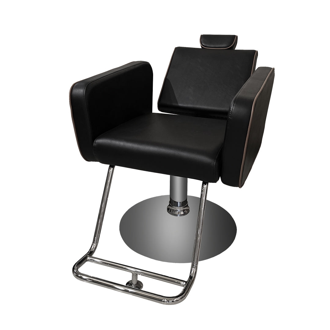 Professional Barber Chair | Antique Brown & Black Seat