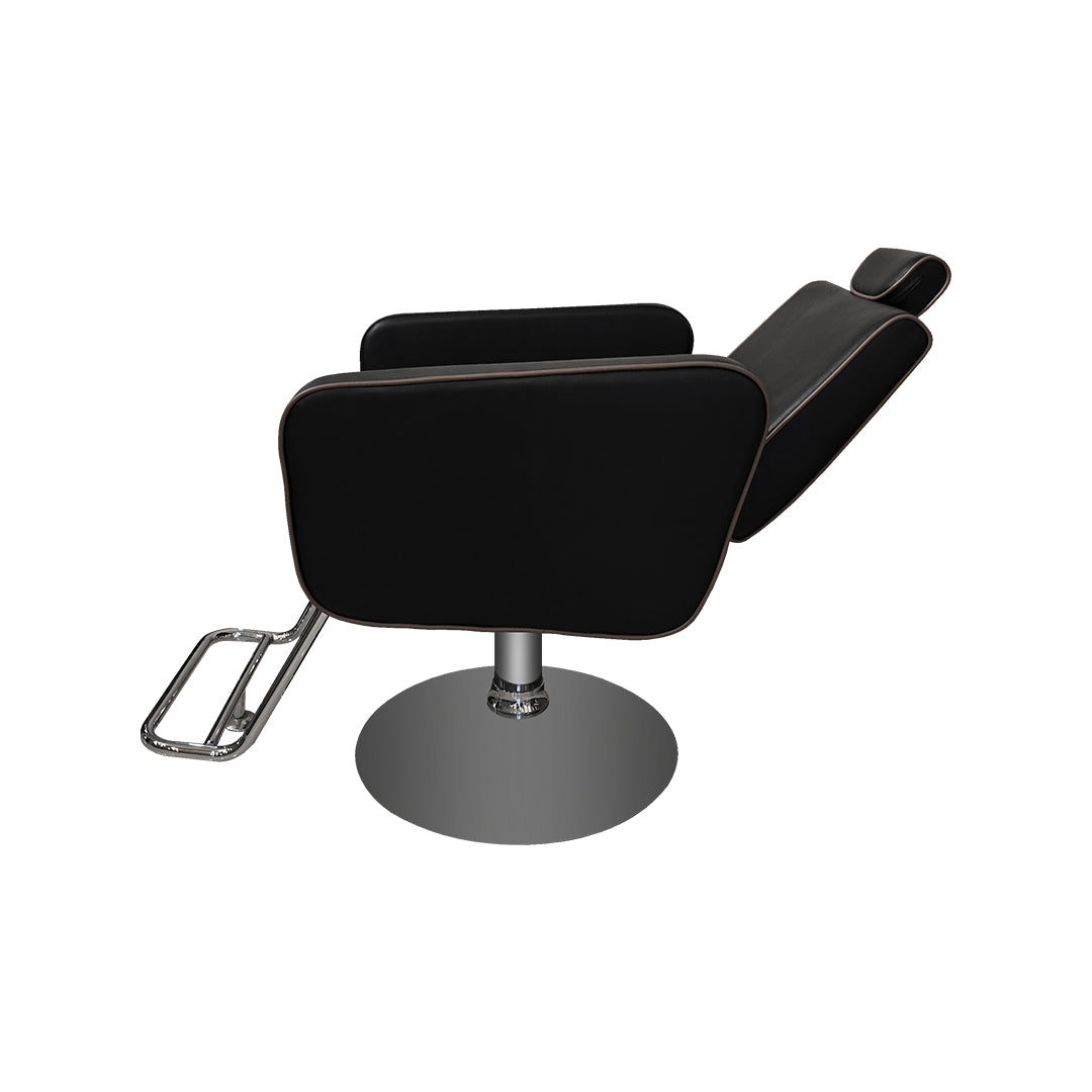 Professional Barber Chair | Antique Brown & Black Seat