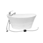 Load image into Gallery viewer, Eco. Spa Pedicure foot basin ceramic oval white With Decore
