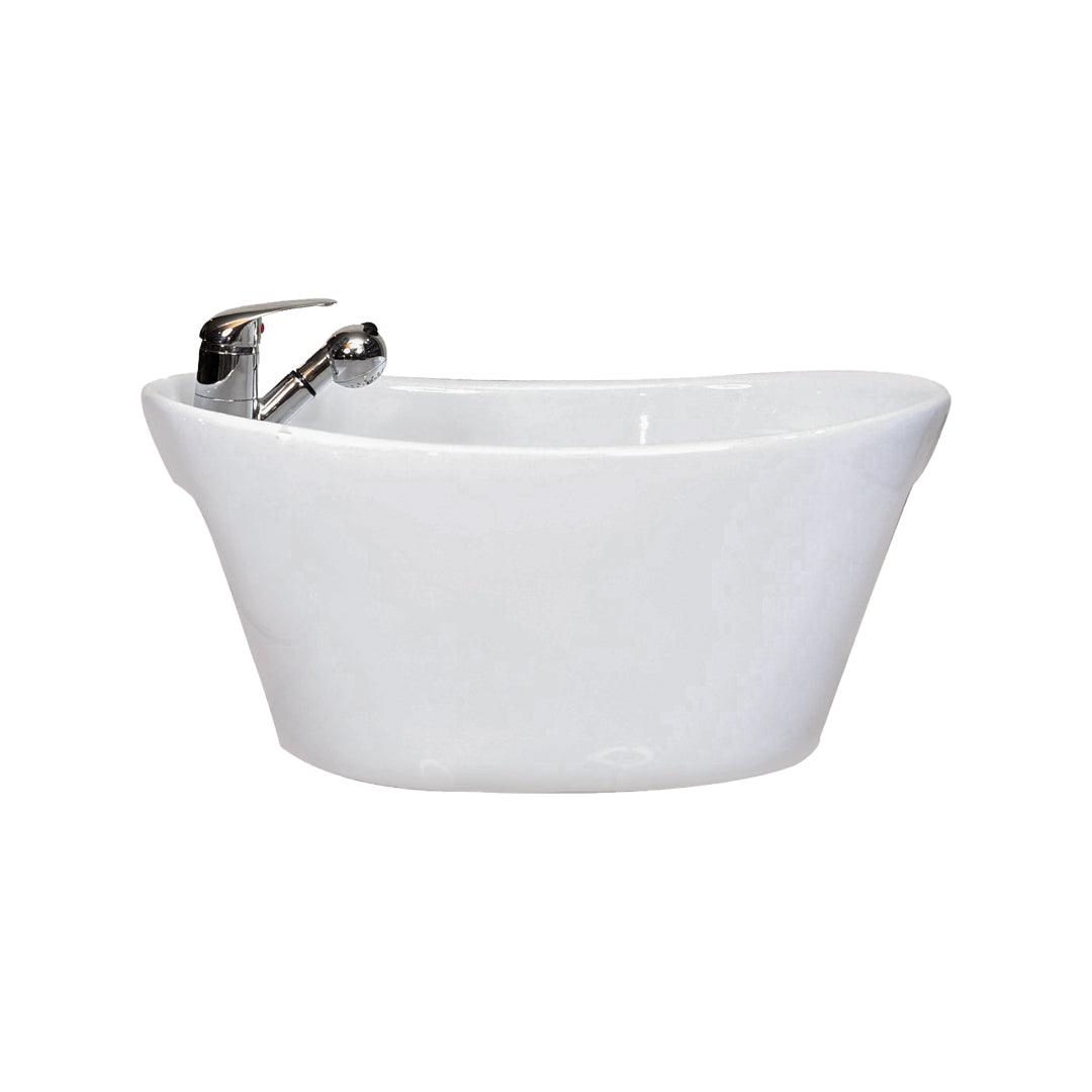 Eco. Spa Pedicure foot basin ceramic oval white simple