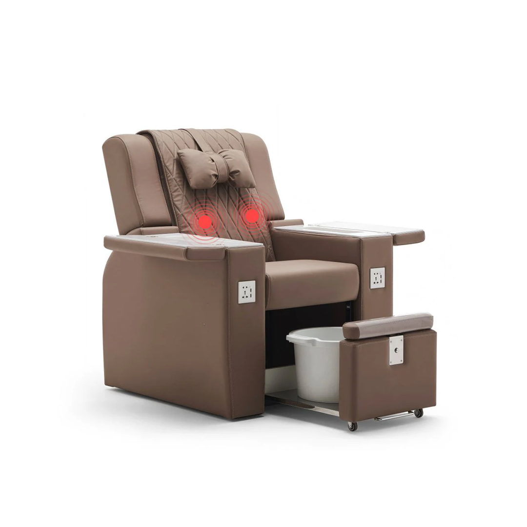 Modern Luxury Electric Pedicure Spa Chair with Foot Basin & Massage System