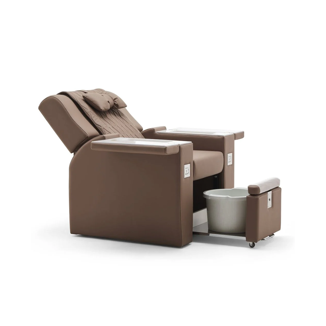 Modern Luxury Electric Pedicure Spa Chair with Foot Basin & Massage System