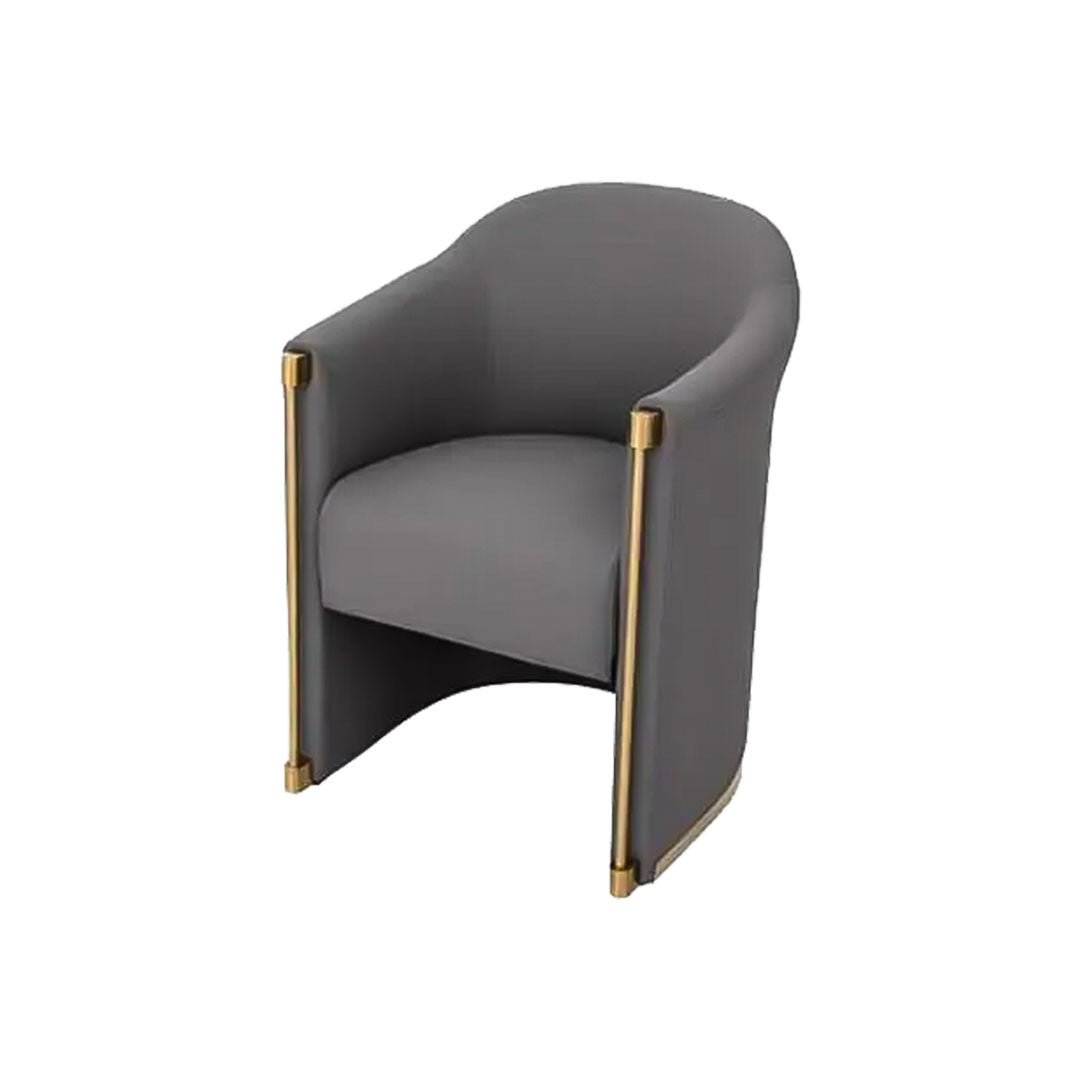 Luxury Line Waiting Chair With Gold Accents