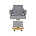 Load image into Gallery viewer, Luxury Line Hair And Makeup Chair With Gold Accent
