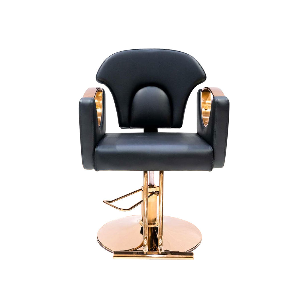 Luxury Line Hair And Makeup Chair With Rose Gold Accent