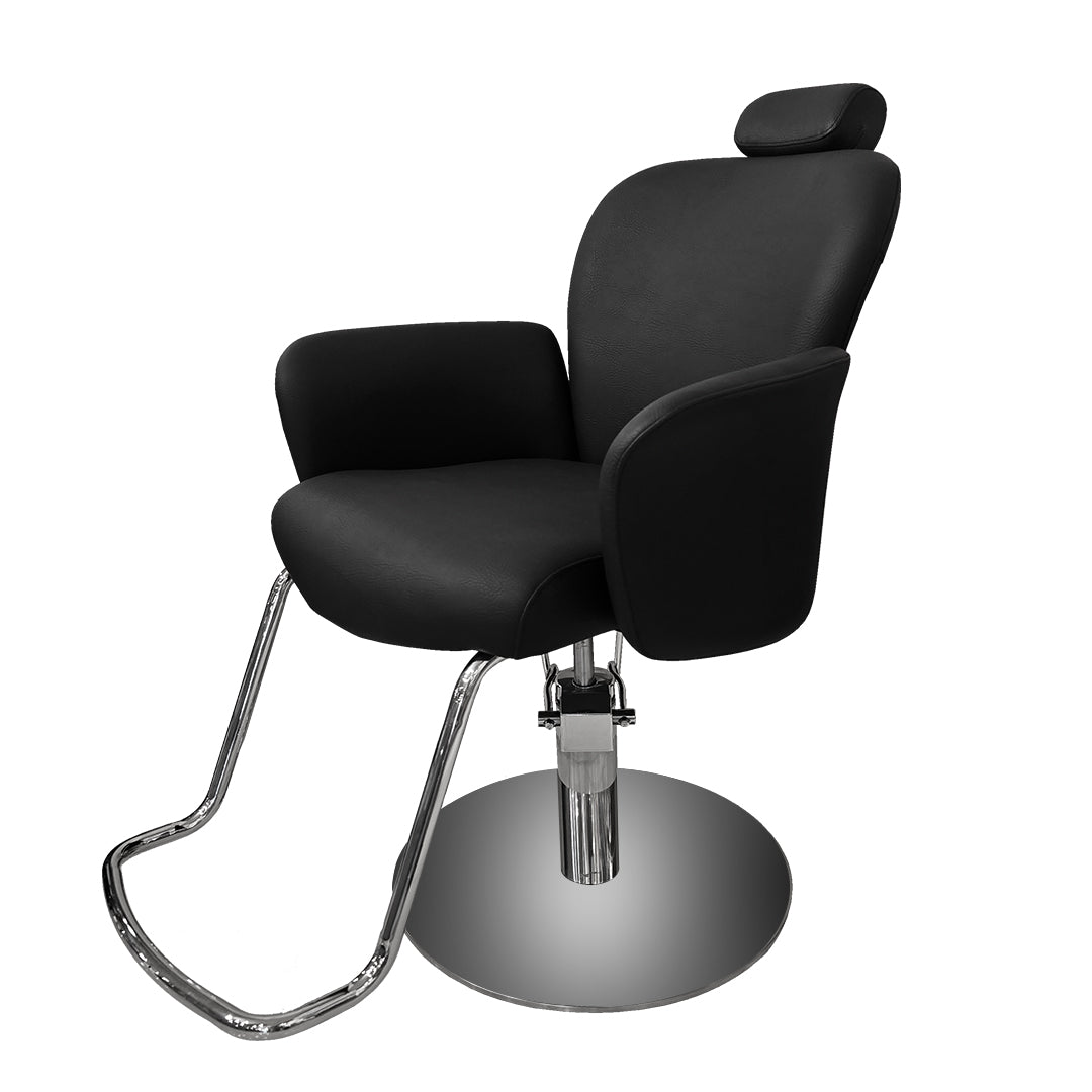 Barber Chair Antique Brown | Classic Chrome Base Salon