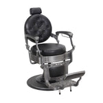 Load image into Gallery viewer, Vintage Style Barber Chair With Matte Gun Metal Polish
