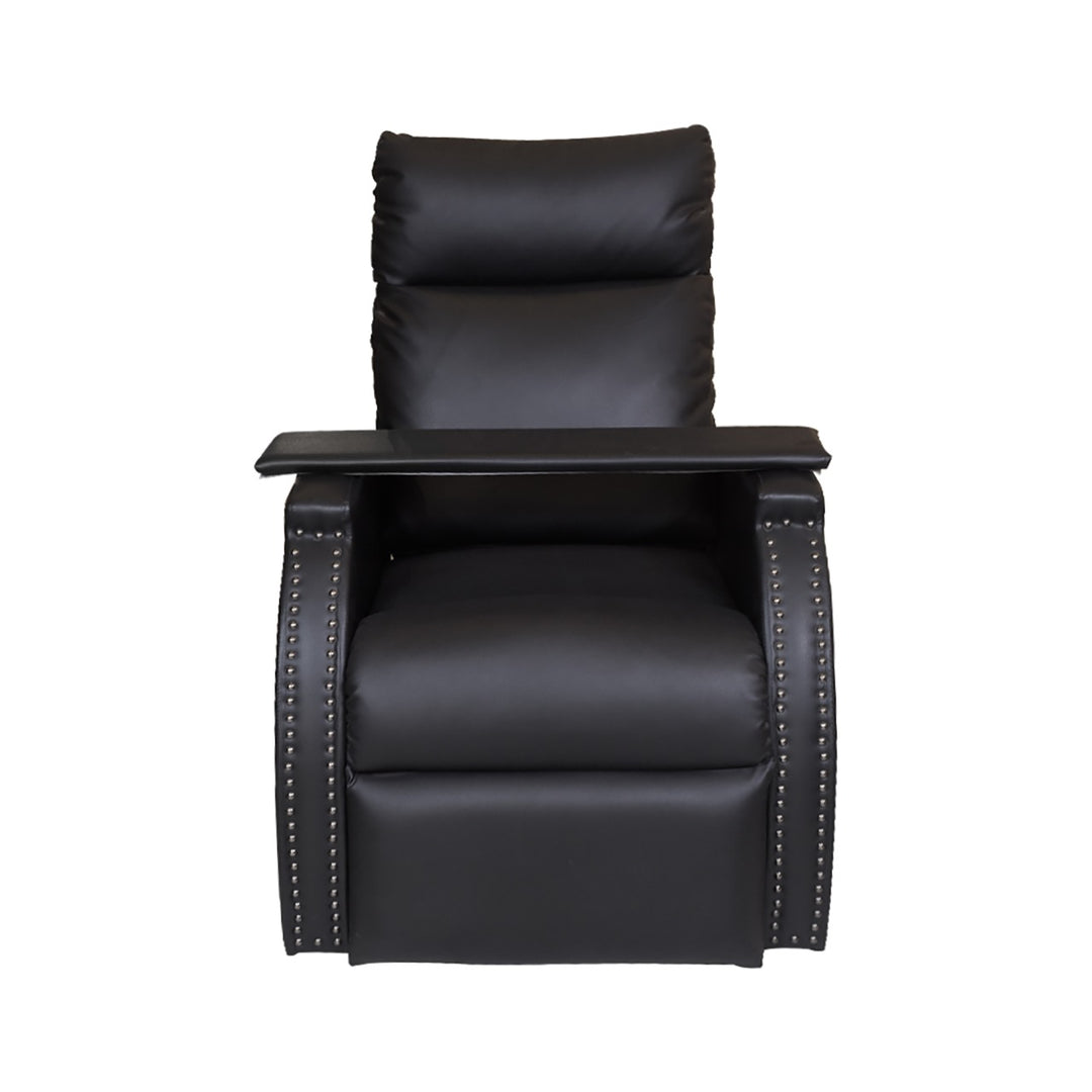 Manicure Pedicure Sofa with Reclining Back and Extended Leg Rest Technician Stool Included