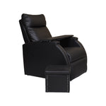 Load image into Gallery viewer, Manicure Pedicure Sofa with Reclining Back and Extended Leg Rest Technician Stool Included
