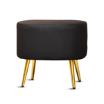 Load image into Gallery viewer, Modern Upholstered Footstool Ottoman with Gold Legs
