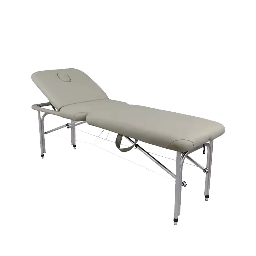 Portable Bed in Aluminum Frame with Adjustable Headrest and Backrest